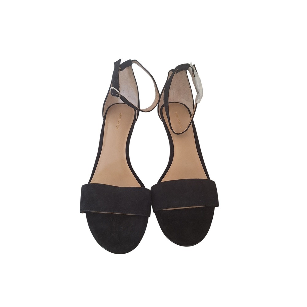 ANN TAYLOR Womens Formal Black suede Mini Heel SZ 8